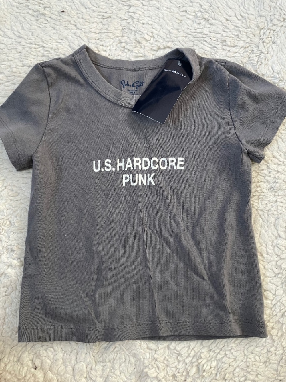 BNWT Brandy Melville U.S. Hardcore Punk Graphic Baby Tee